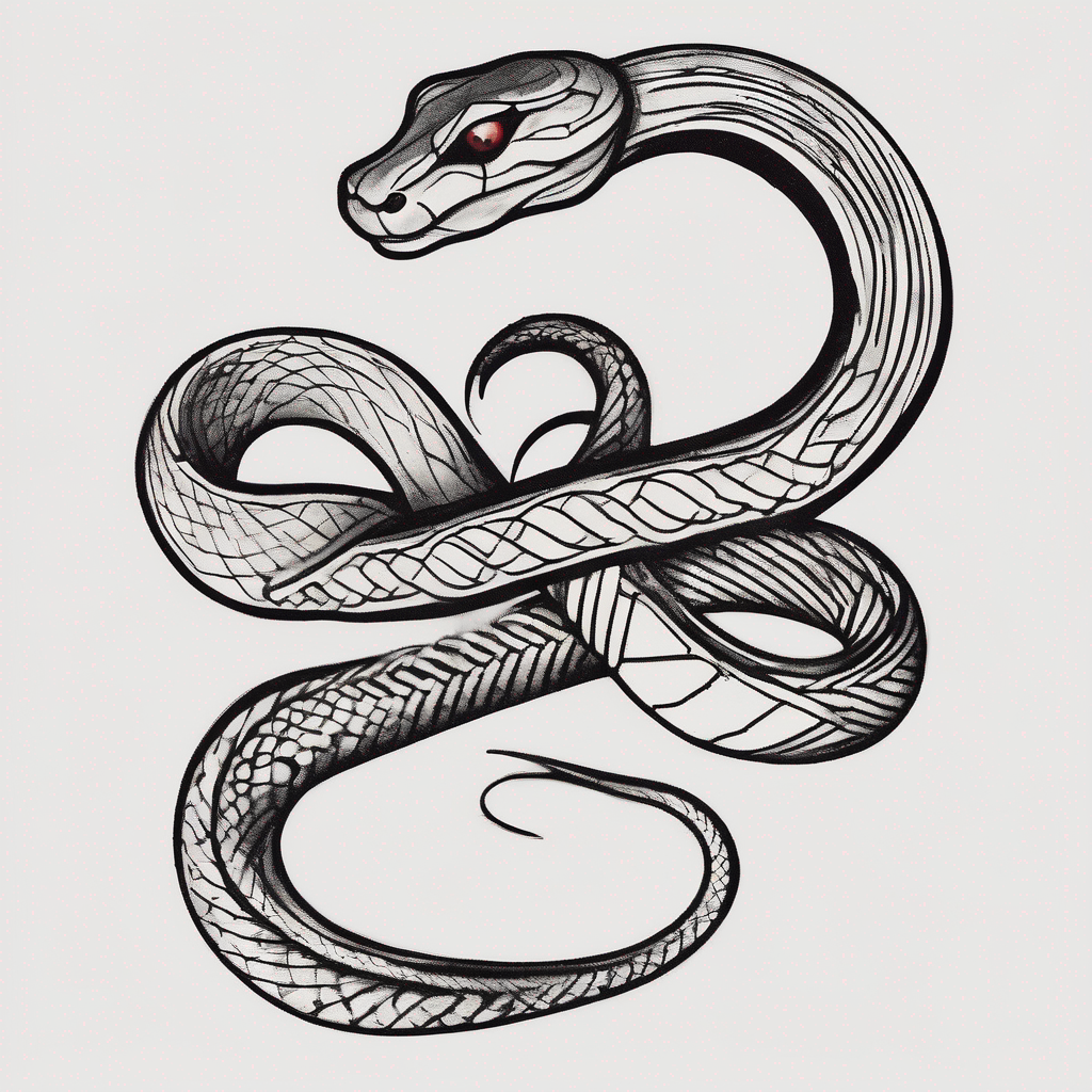 Blackwork Snake Tattoo